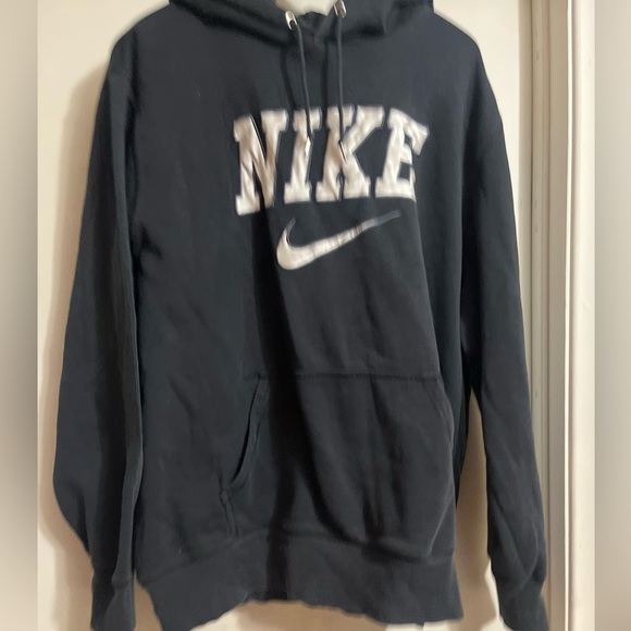 Nike Swoosh Spellout Black Sweatshirt Sz XXL Men - Picture 2 of 8